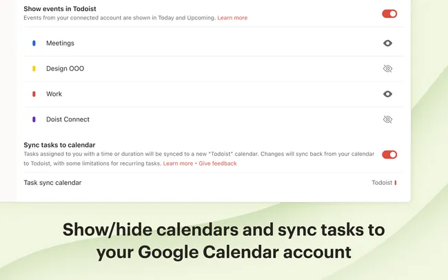 Zobrazte či skryjte kalendáře a synchronizujte úkoly s účtem Kalendář Google